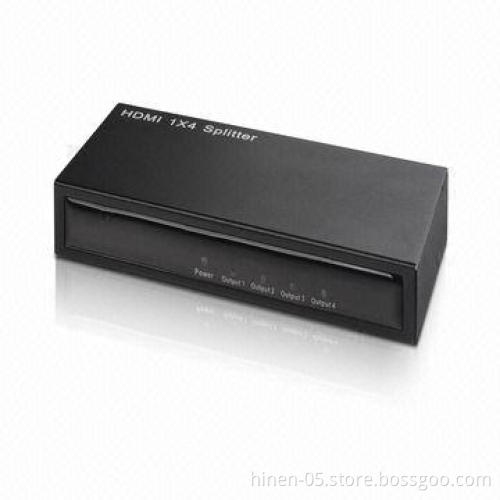 Mini HDMI Splitter 1*4, Supports Highest Video Resolution 1080p